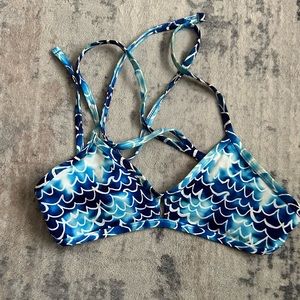 Jolyn Blue Print Bikini Top